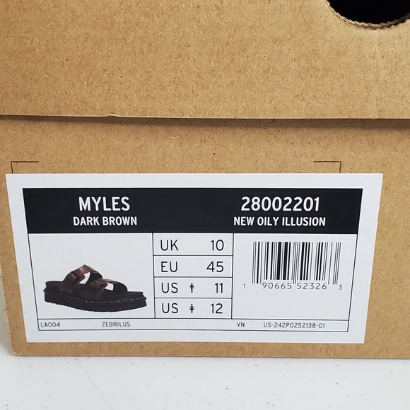 Dr. Martens Myles Brando Leather Sandal Women's Size 12 Men's 11 NEW Dark Brown - Picture 16 of 16